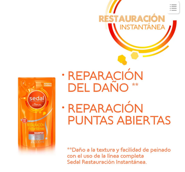 SEDAL SHAMPOO RESTAURACION INSTANTANEA 300ML