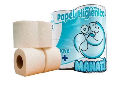 PAQUETE DE 4 ROLLOS DE PAPEL HIGIÉNICO 50/50 15000X110X90MM