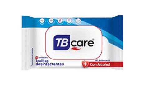 TOALLITAS HUMEDAS TB CARE CON ALCOHOL