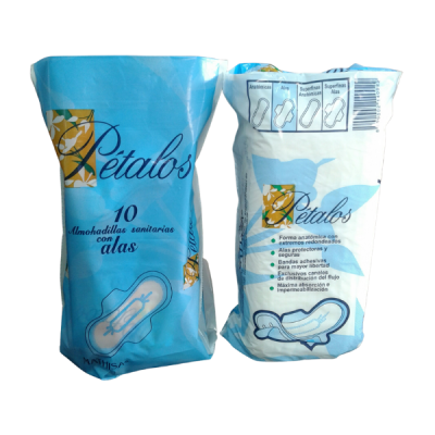 ALM. SANITARIA PÉTALOS ANATÓMICAS C/ALAS