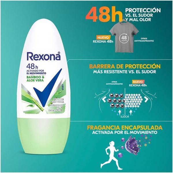 REXONA DESODORANTE ROL BAMBOO X 50ML
