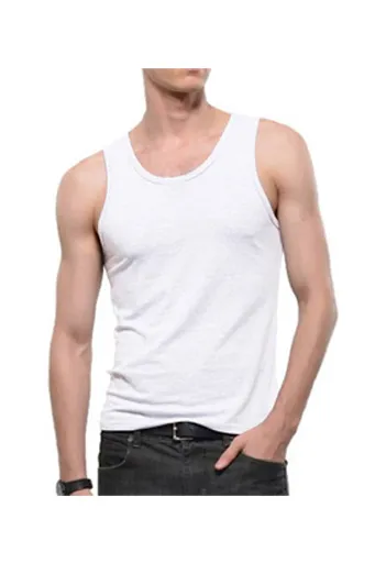 [3740016553] Camisetas interiores blancas para hombres (paquete de 2) (S)