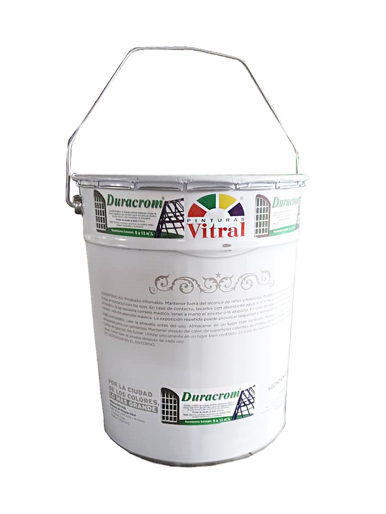 Pintura Esmalte Sintético Duracrom, Lata de Metal de 10 L