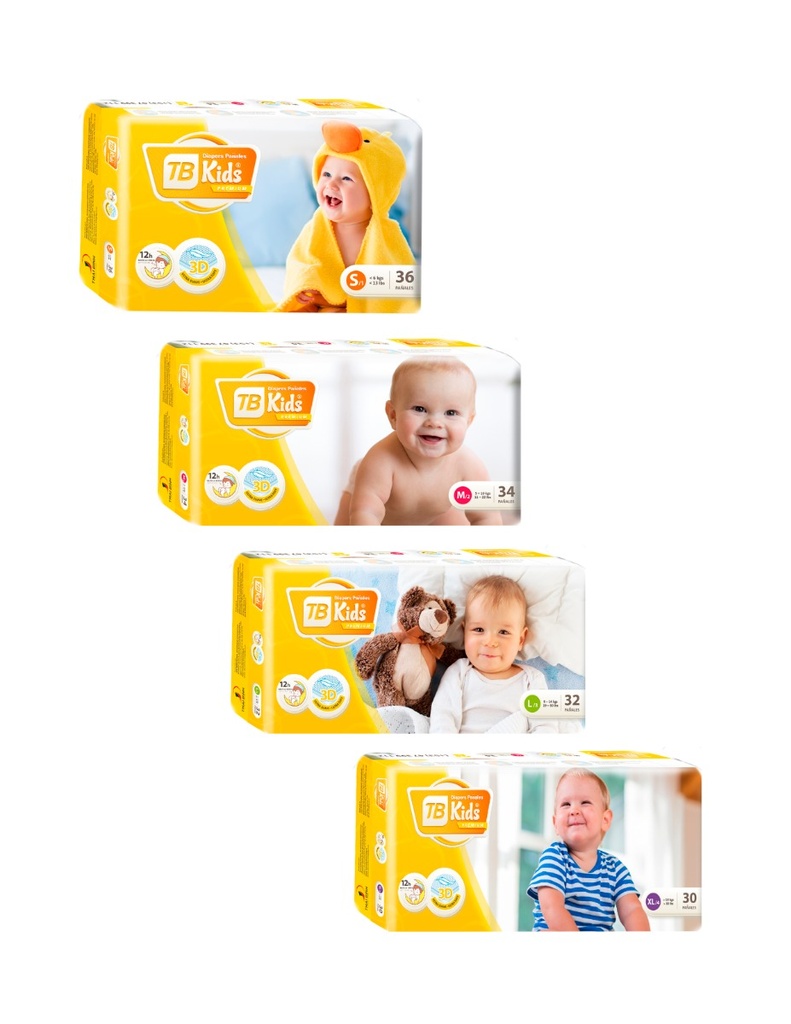 Pañales Desechables Premium para Niños TB
