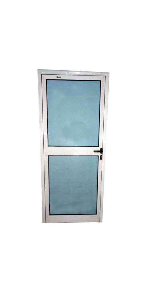 Puerta de Aluminio Lacada Blanca, 80 × 210 cm