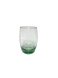 [3740023774] Large Barrel-Shaped Blown Glass Tumbler